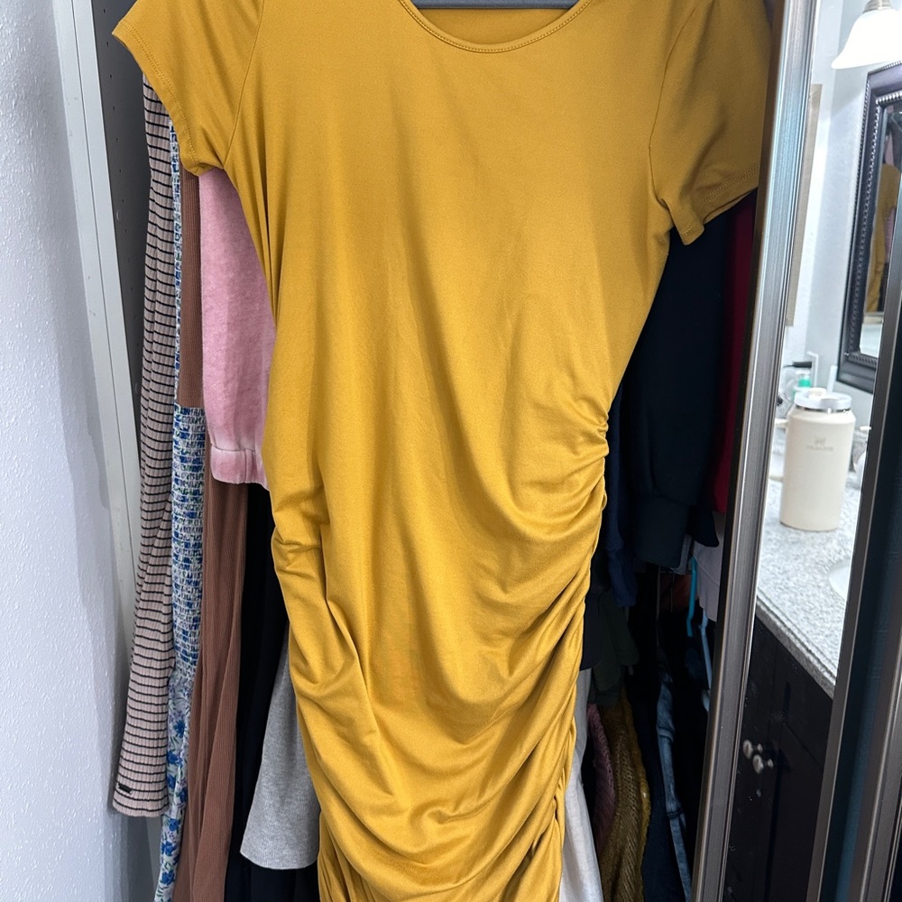 Mustard PinkBlush Maternity Dress